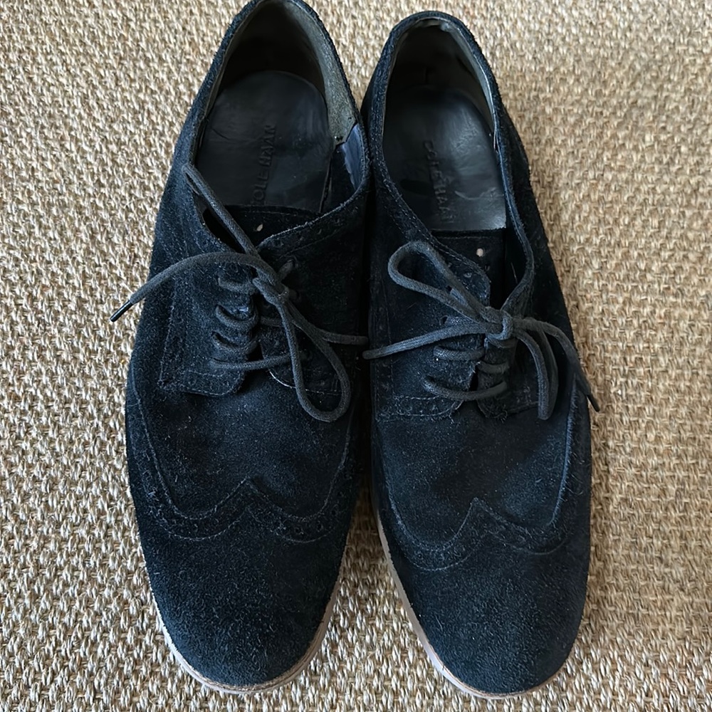 Men’s Cole Haan LunarGrand Black Suede Shoes sz 13